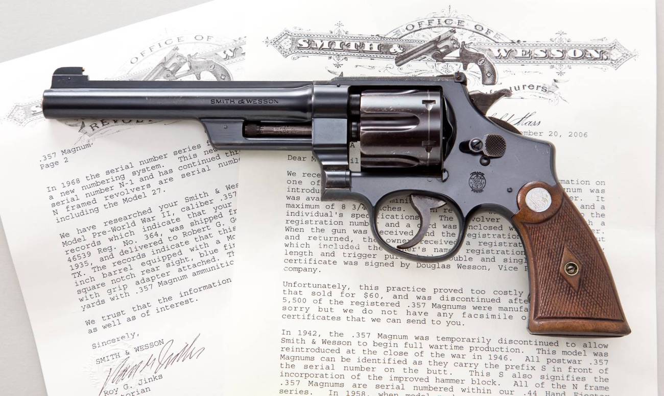 evolver Smith & Wesson Registered Magnum výrobní číslo 46539, registrační číslo 364