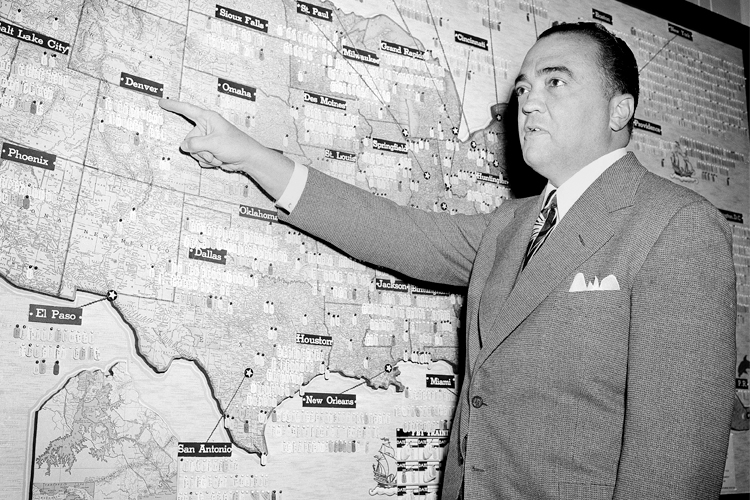 J. Edgar Hoover, šéf FBI