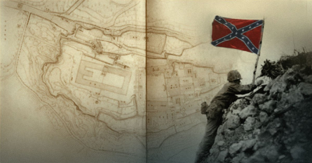 Vlajka rebelů nad Okinawou