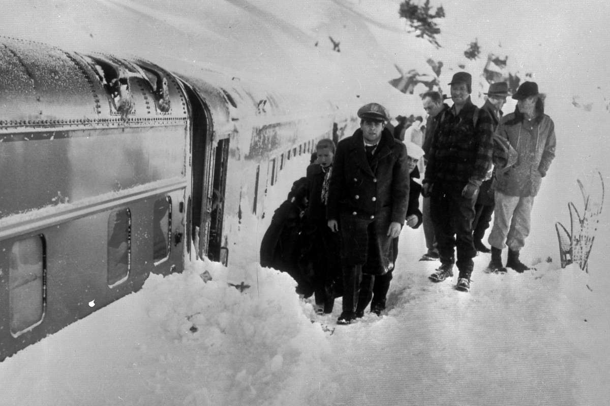 41 passengers walk outside